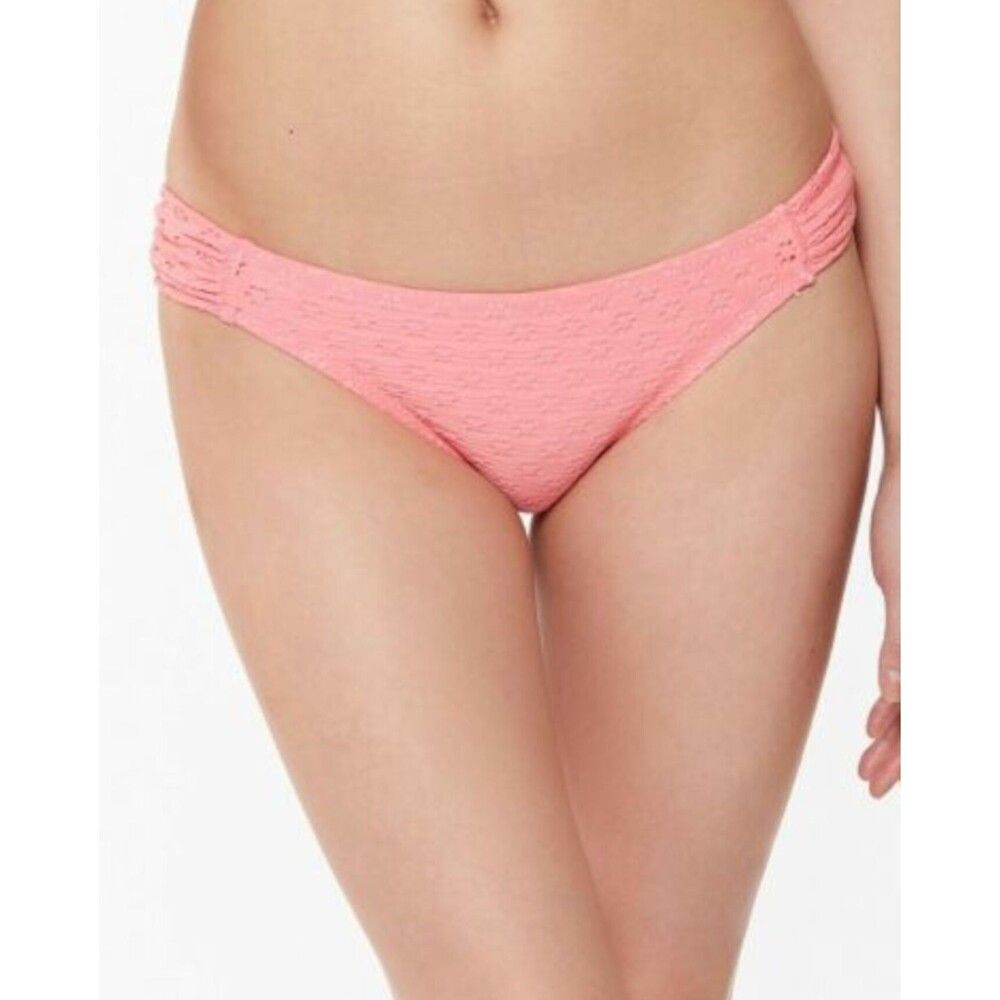 Jessica Simpson Eyelet Hipster Bikini Bottom sz S  Fizz Coral